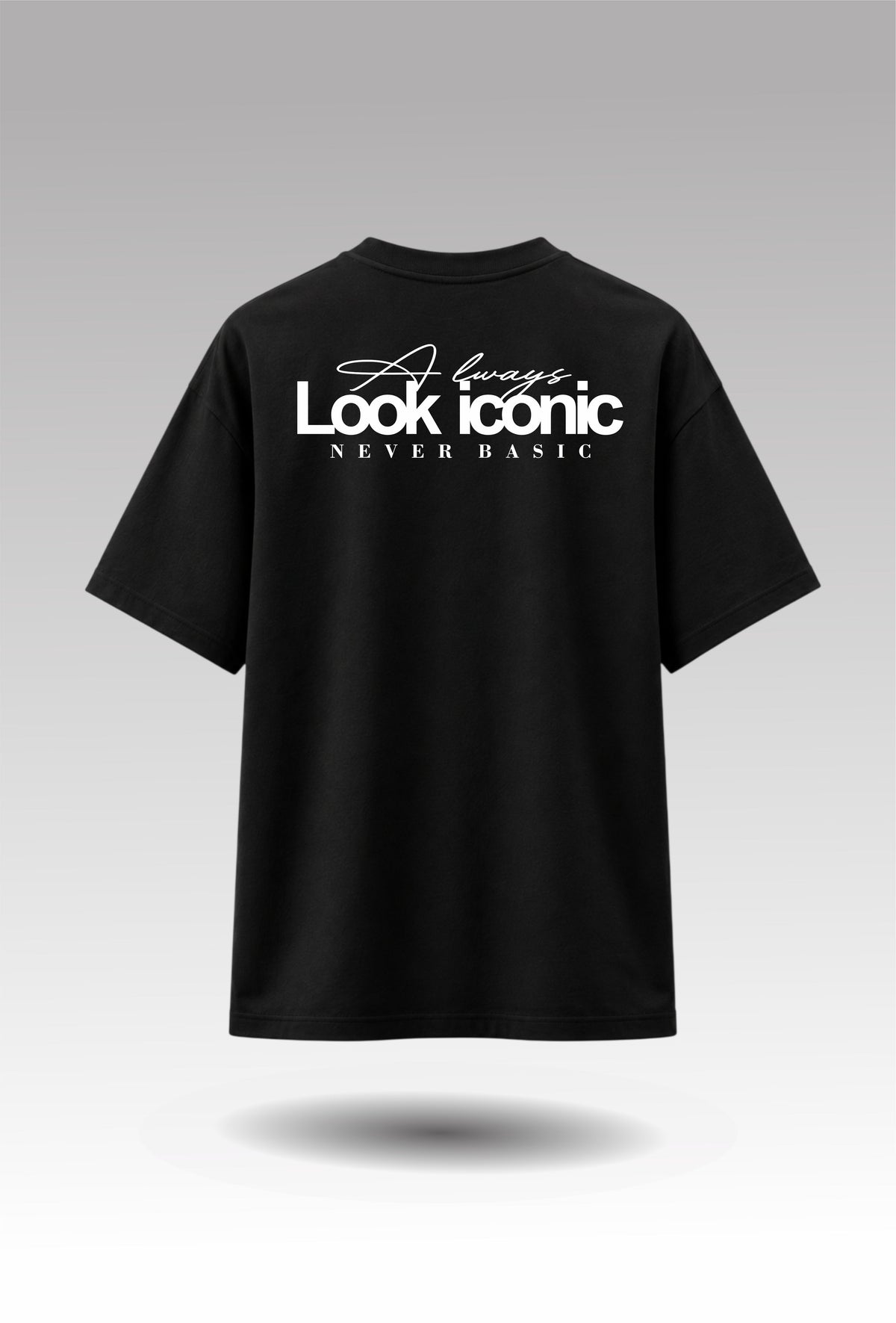 Be iconic Unisex Regular Fit Tee - Black/White