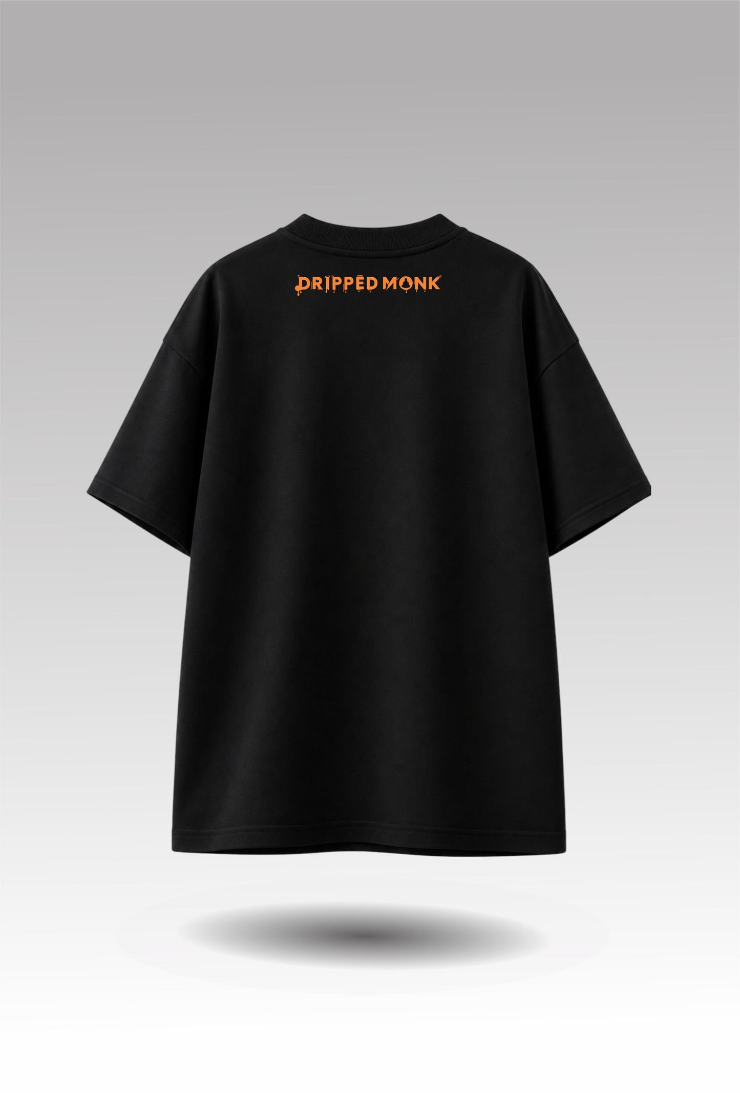 Never Give Up Oversized Graphic Tee - Black