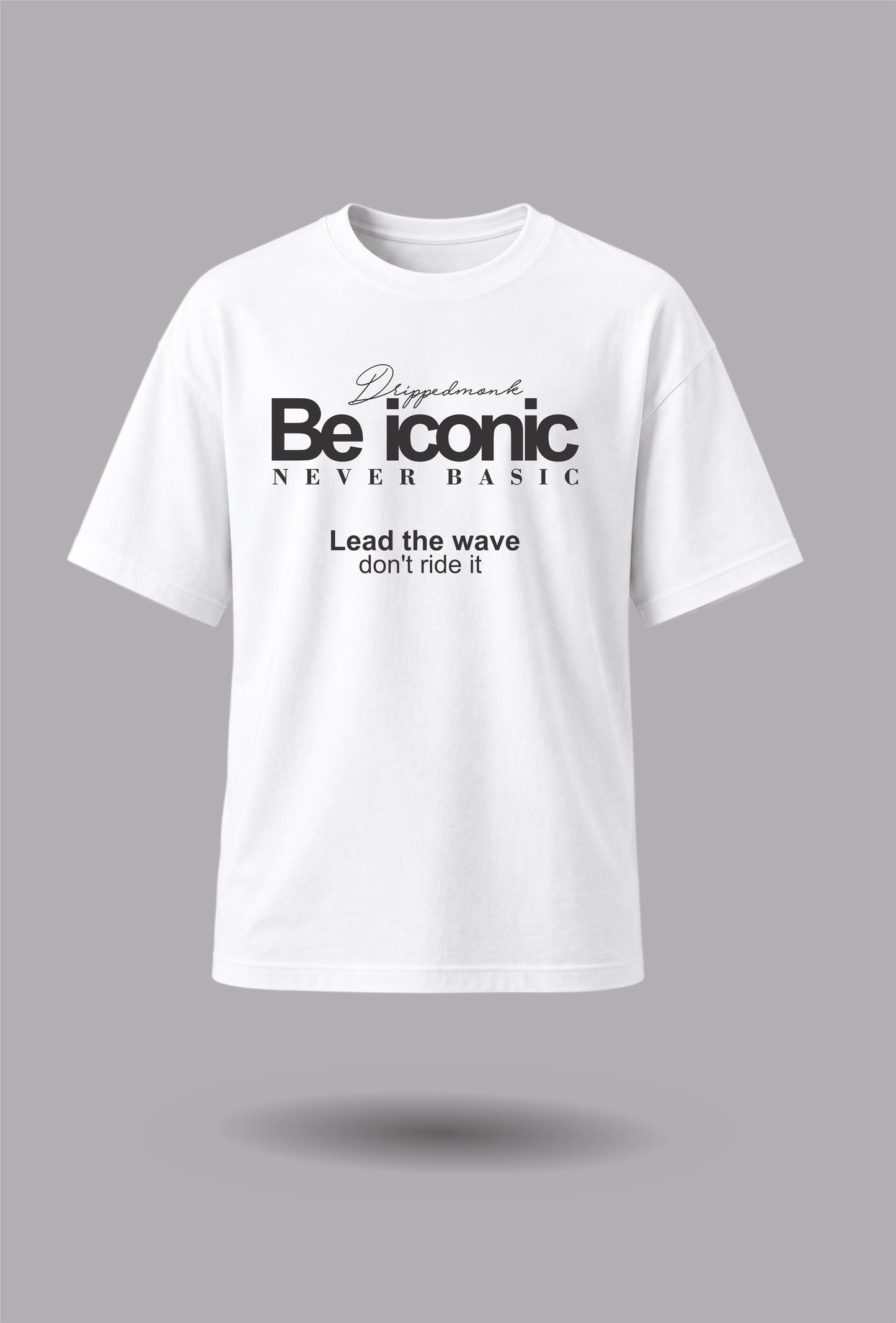 Be iconic Unisex Regular Fit Tee - White/Black