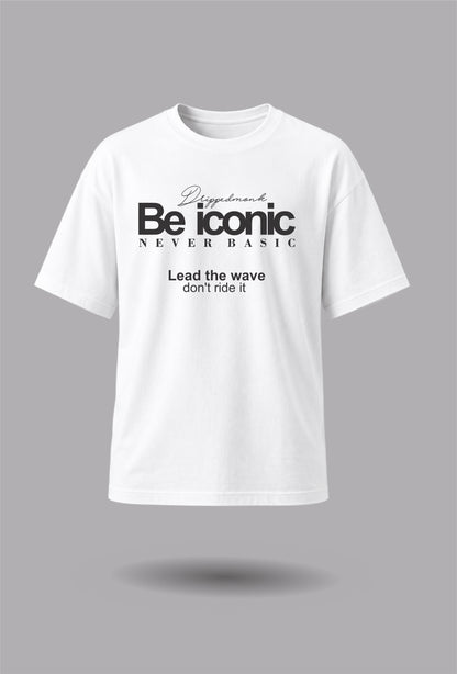 Be iconic Unisex Regular Fit Tee - White/Black