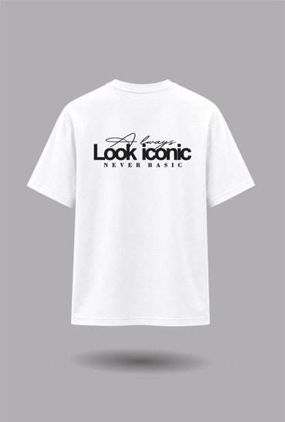 Be iconic Unisex Regular Fit Tee - White/Black