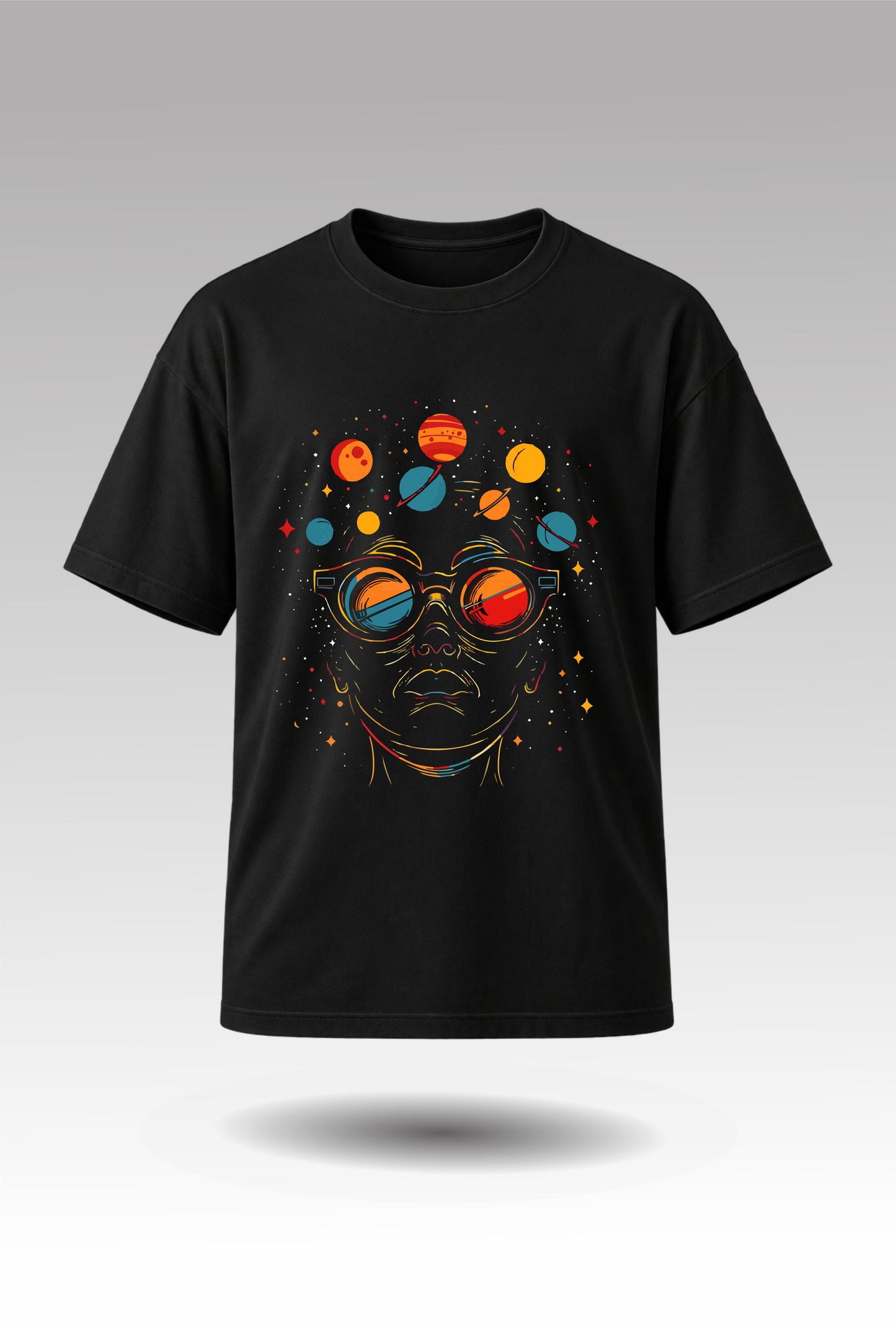 Cosmic Vision Unisex Regular Fit Tee - Black