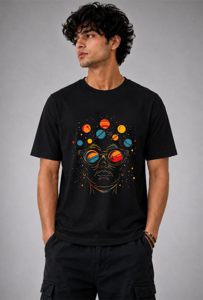 Cosmic Vision Unisex Regular Fit Tee - Black