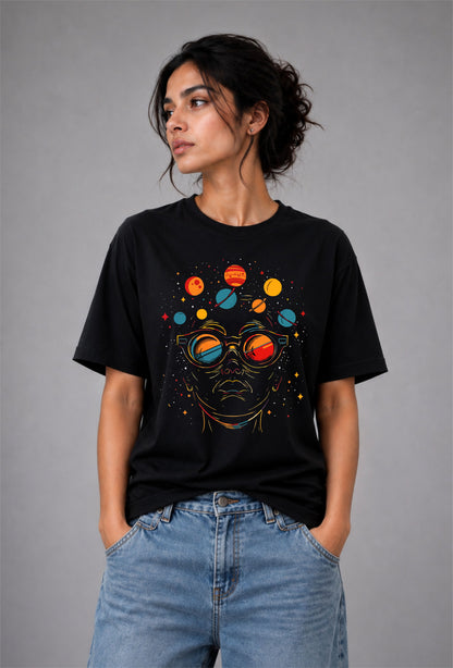 Cosmic Vision Unisex Regular Fit Tee - Black
