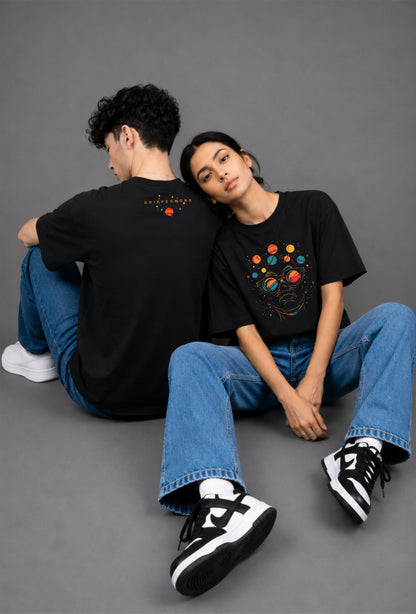 Cosmic Vision Unisex Regular Fit Tee - Black