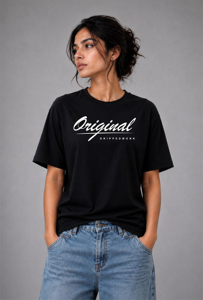 Drippedmonk Original Unisex Regular-fit Tee - Black