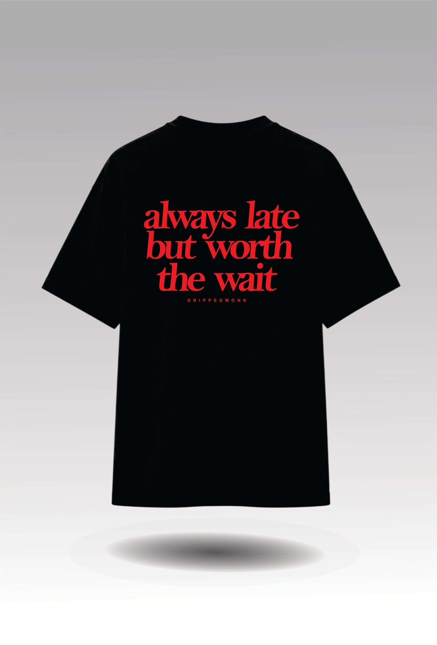 Worth the wait Unisex Regular Fit Tee - Black / Red