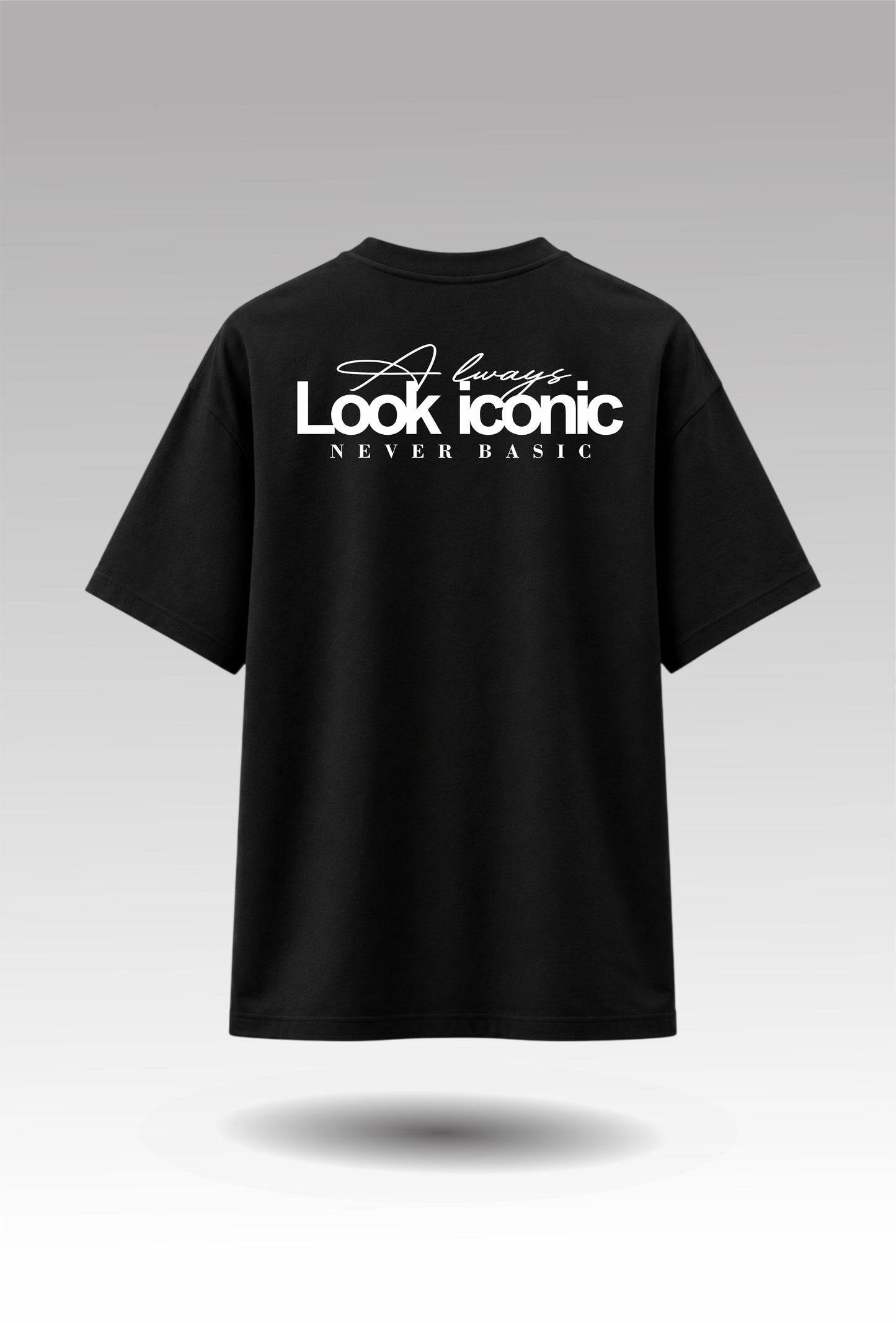 Be iconic Unisex Regular Fit Tee - Black/White