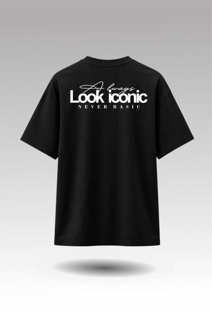 Be iconic Unisex Regular Fit Tee - Black/White