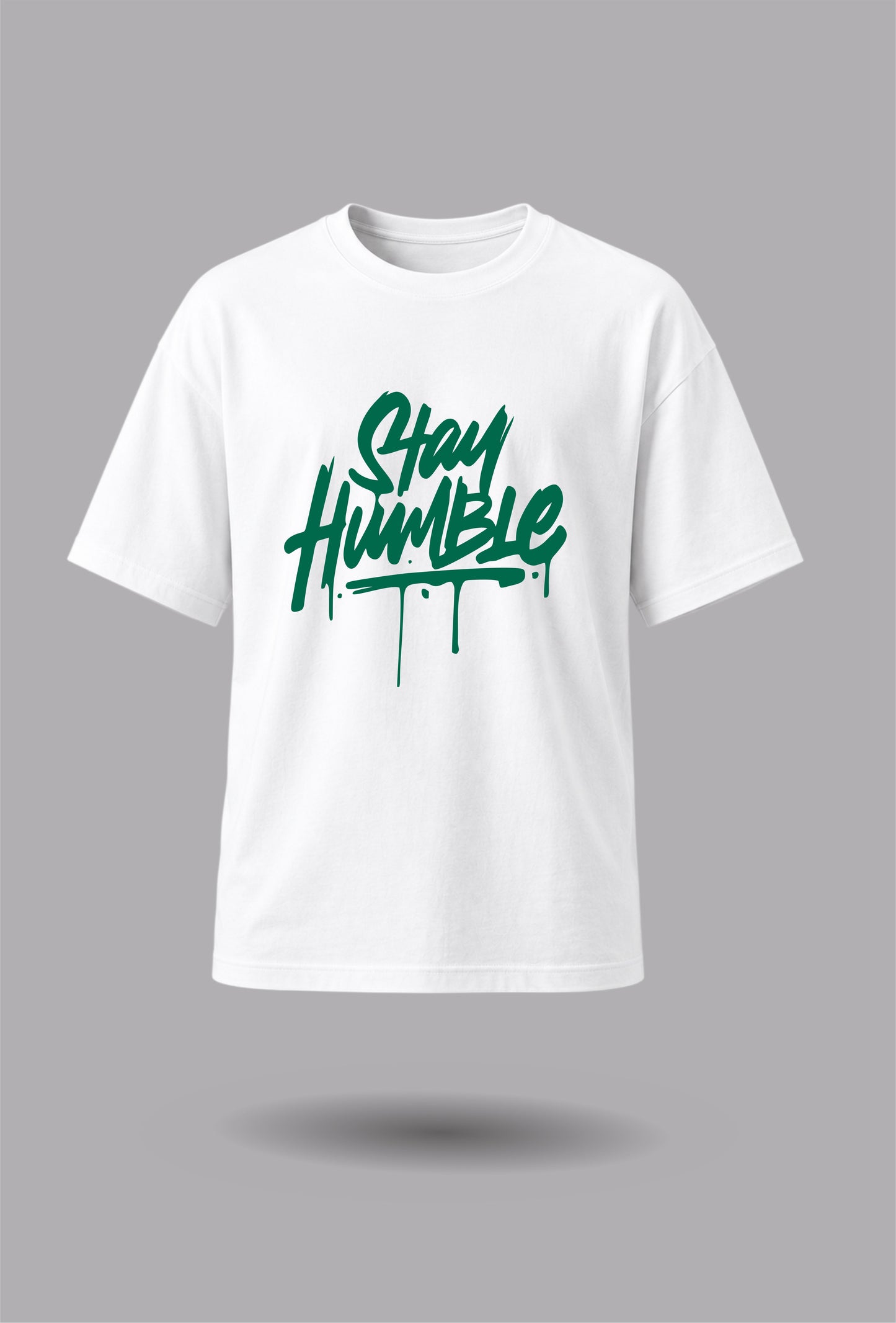 Stay humble Unisex regular Fit Tee - White/Green