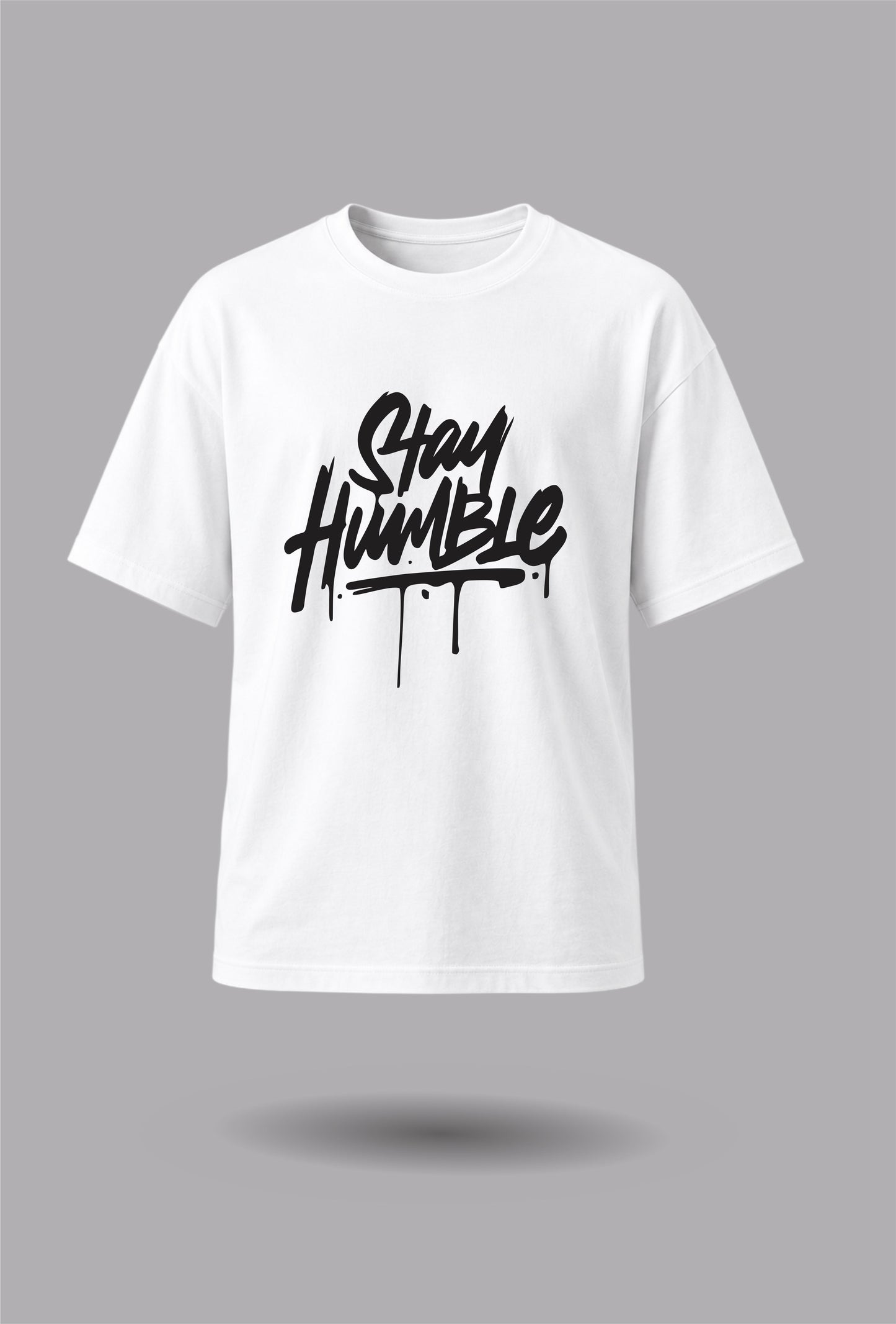 Stay humble Unisex Regular Fit Tee - White/Black