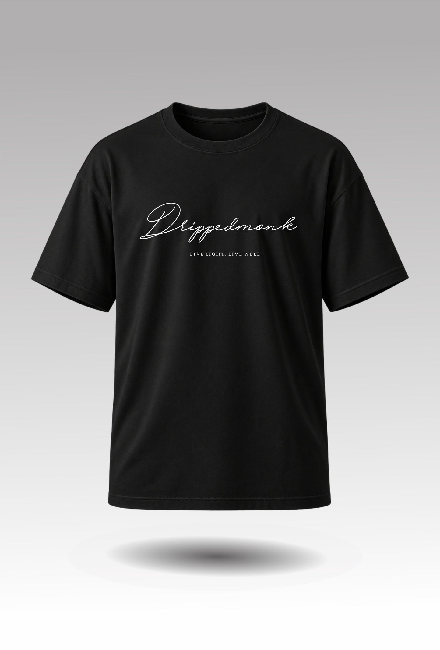 Drippedmonk Signature Unisex regular-Fit Tee - Black