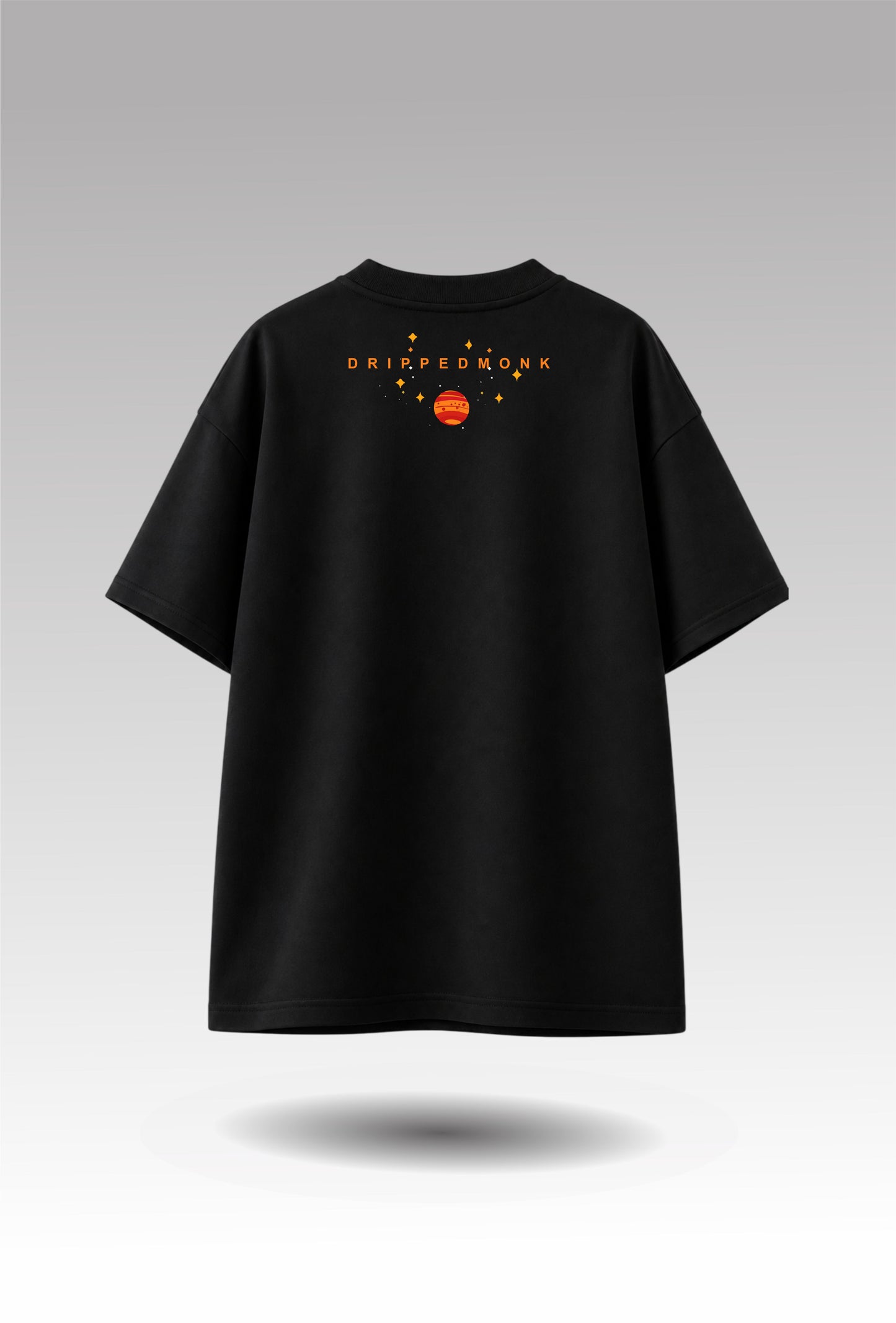 Cosmic Vision Oversized Graphic Tee - Black