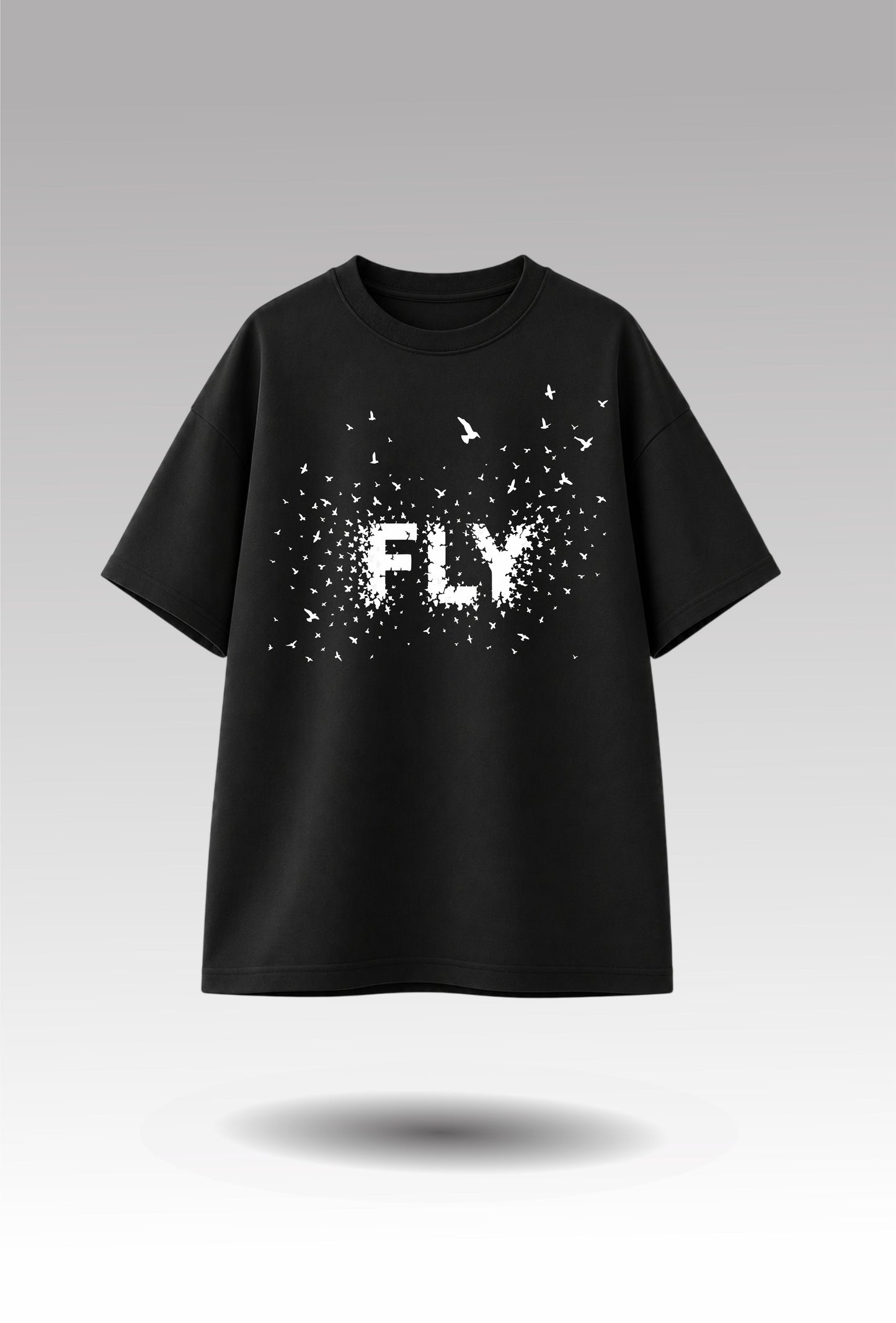 Fly Oversized Graphic Tee - Black