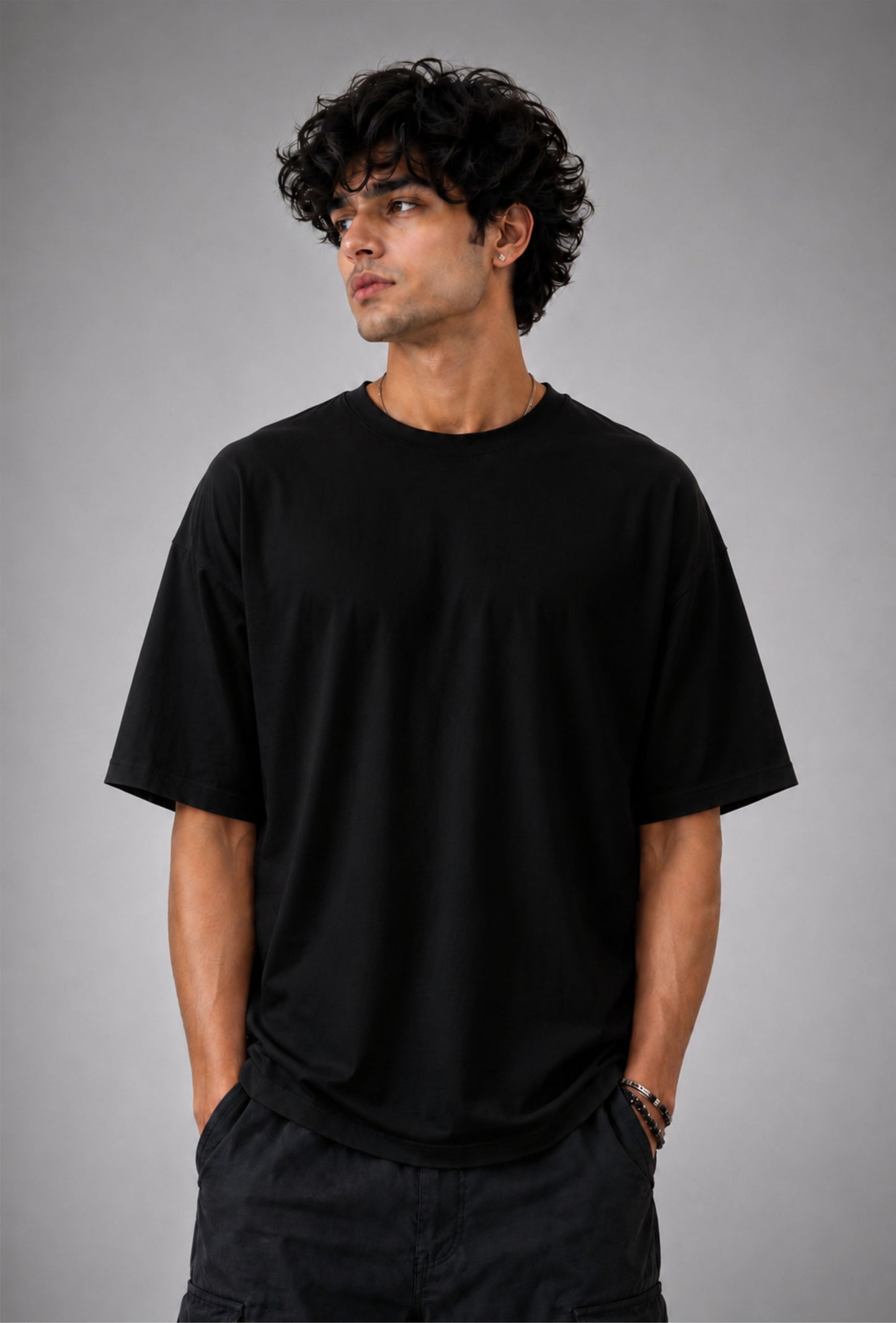 Worth The Wait Oversized Graphic Tee - Black
