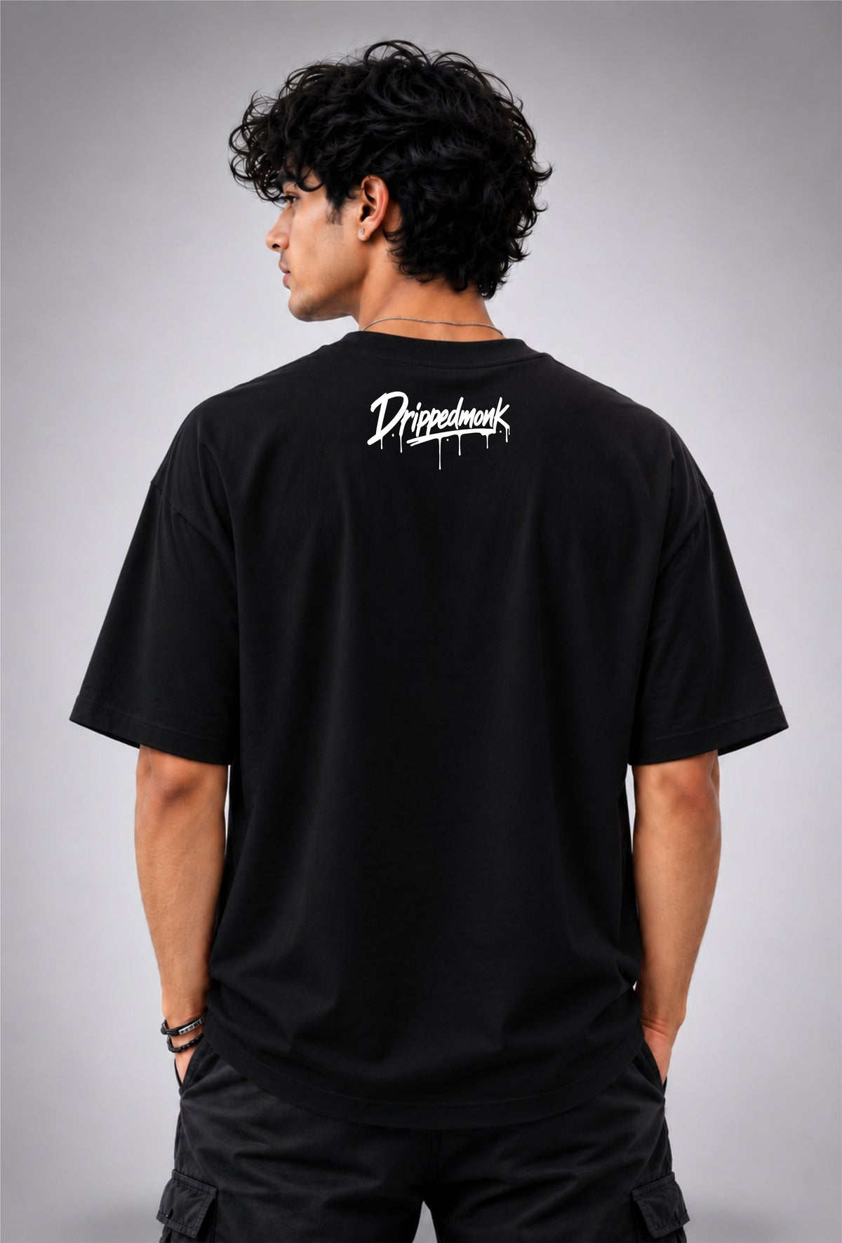 Stay Humble Oversized Graphic Tee - Black