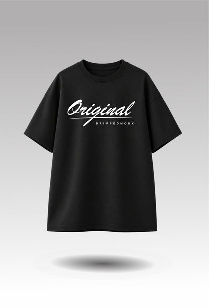 Drippedmonk Original Oversized Graphic Tee - Black