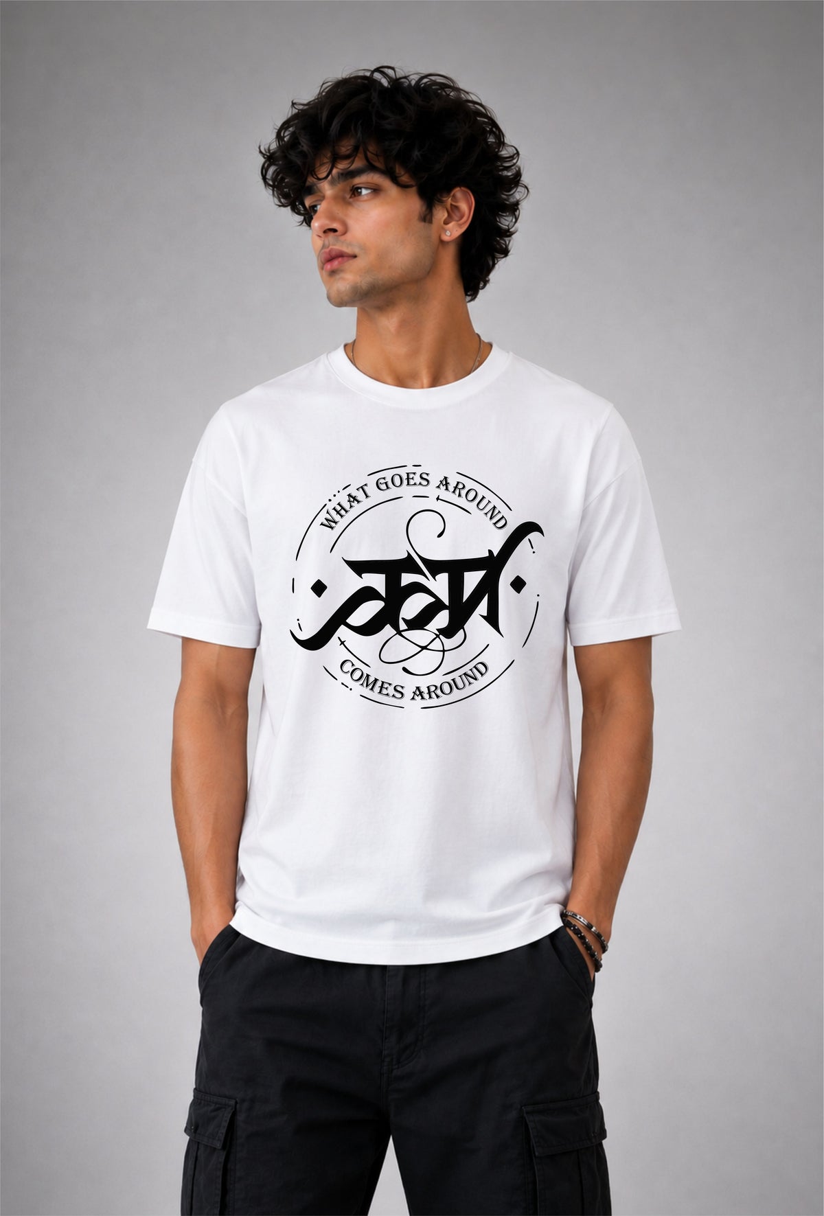 The Law of Karma - Unisex Regular fit white
