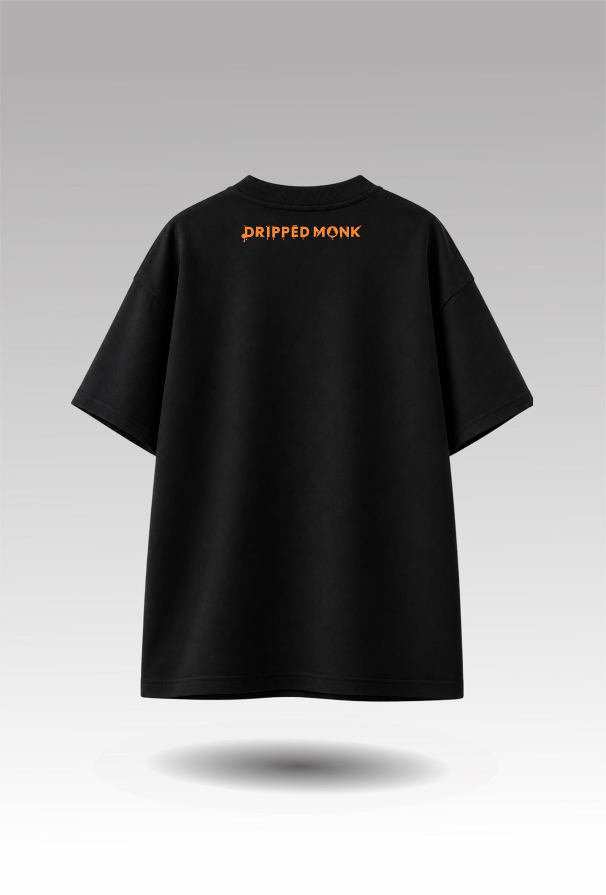 Never Give Up Oversized Graphic Tee - Black