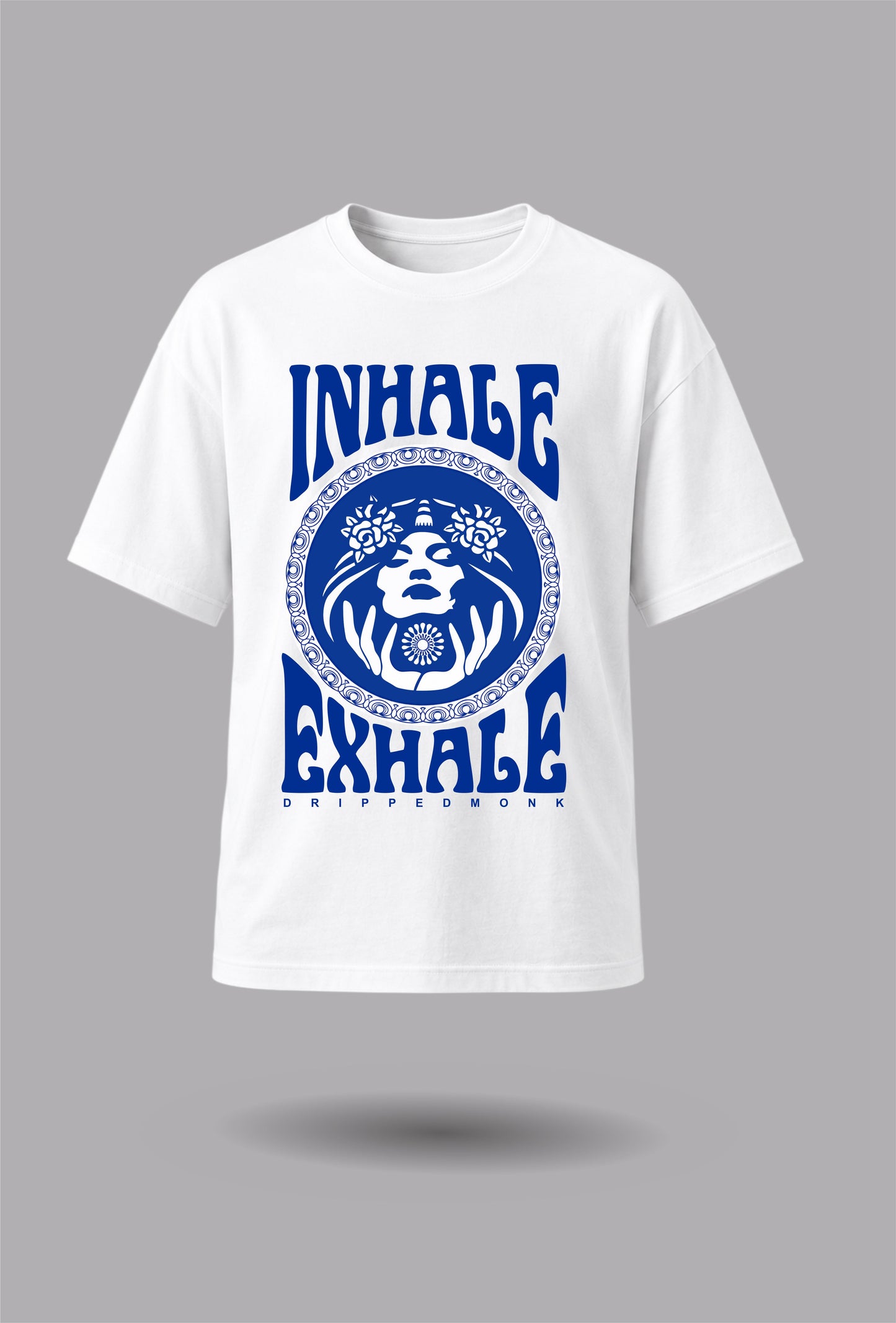 Inhale Exhale Unisex Regular Fit Tee - White